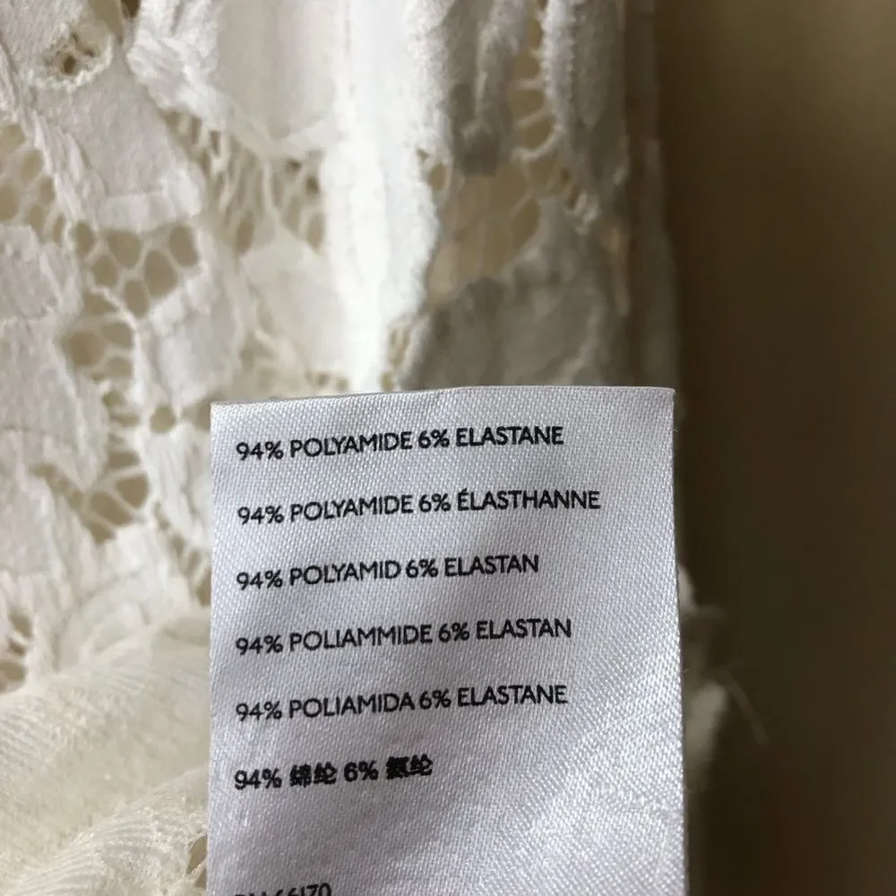 Free People Olivia Lace Tee in Ivory